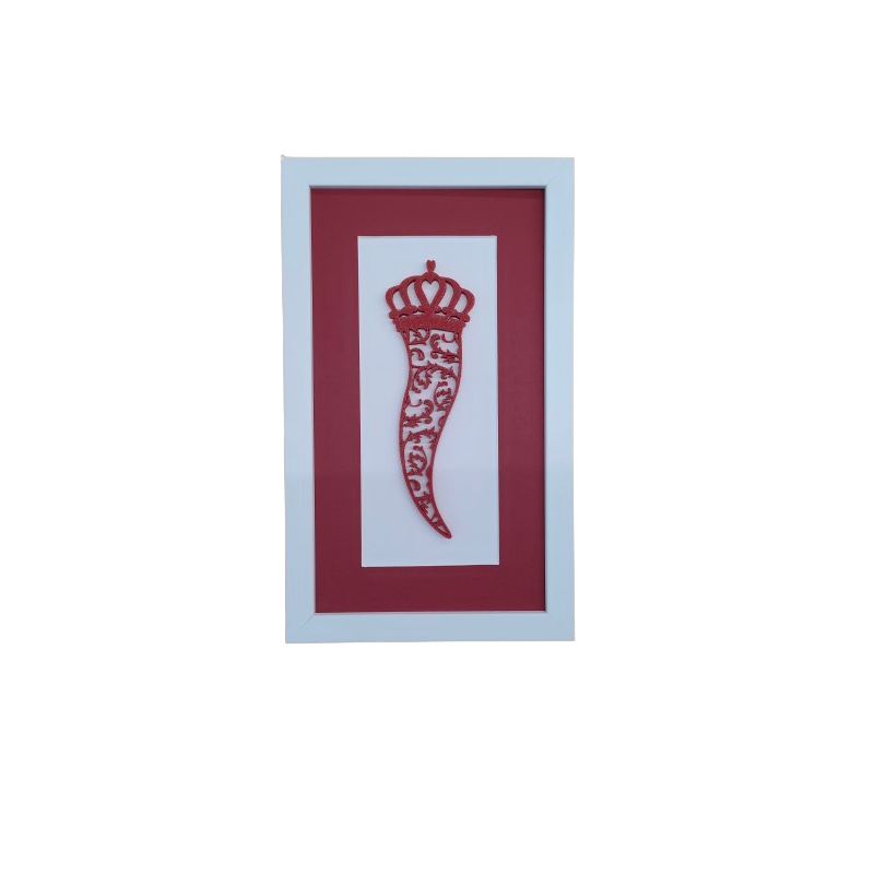 CORNO PORTAFORTUNA ROSSO 3D