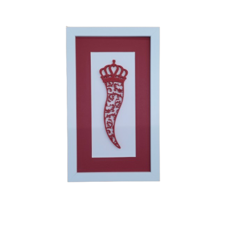 CORNO PORTAFORTUNA ROSSO 3D