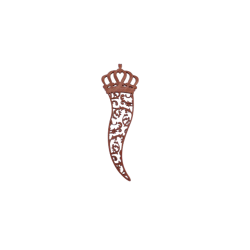 CORNO PORTAFORTUNA ROSSO 3D
